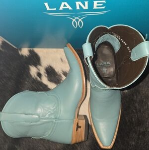 Lane Boots Emma Jane Booties Sz 8 Turquoise Blaze